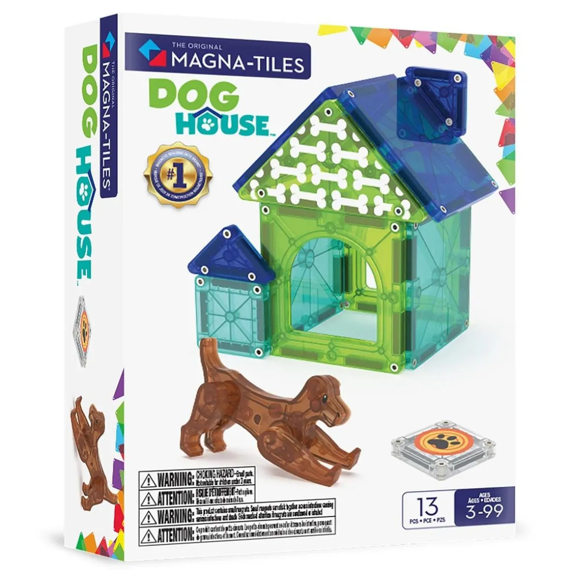Magna-Tiles Dog House, 13 Piece Set