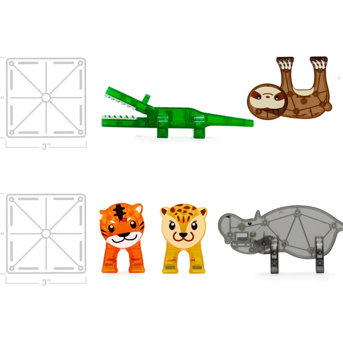 Magna-Tiles Jungle Animals, 25-Piece Set