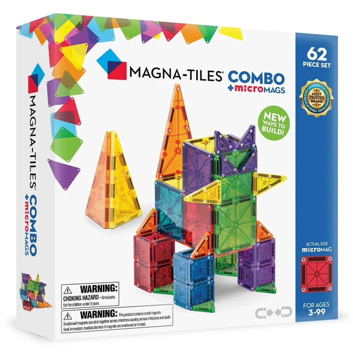 Magna-Tiles microMAGS Combo, 62 Piece Set