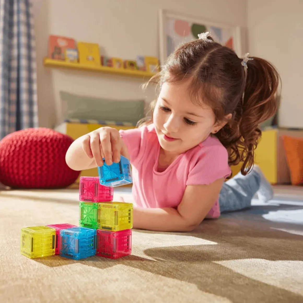 Magna-Tiles microMAGS Cubes 9-Piece Travel Set