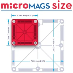 Magna-Tiles microMAGS, 26-Piece Travel Set
