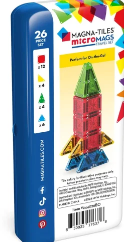 Magna-Tiles microMAGS, 26-Piece Travel Set