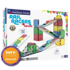 Magna-Tiles Rail Racers Deluxe, 90 Piece Set