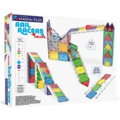Magna-Tiles Rail Racers Deluxe, 90 Piece Set