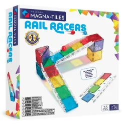 Magna-Tiles Rail Racers, 33 Piece Set