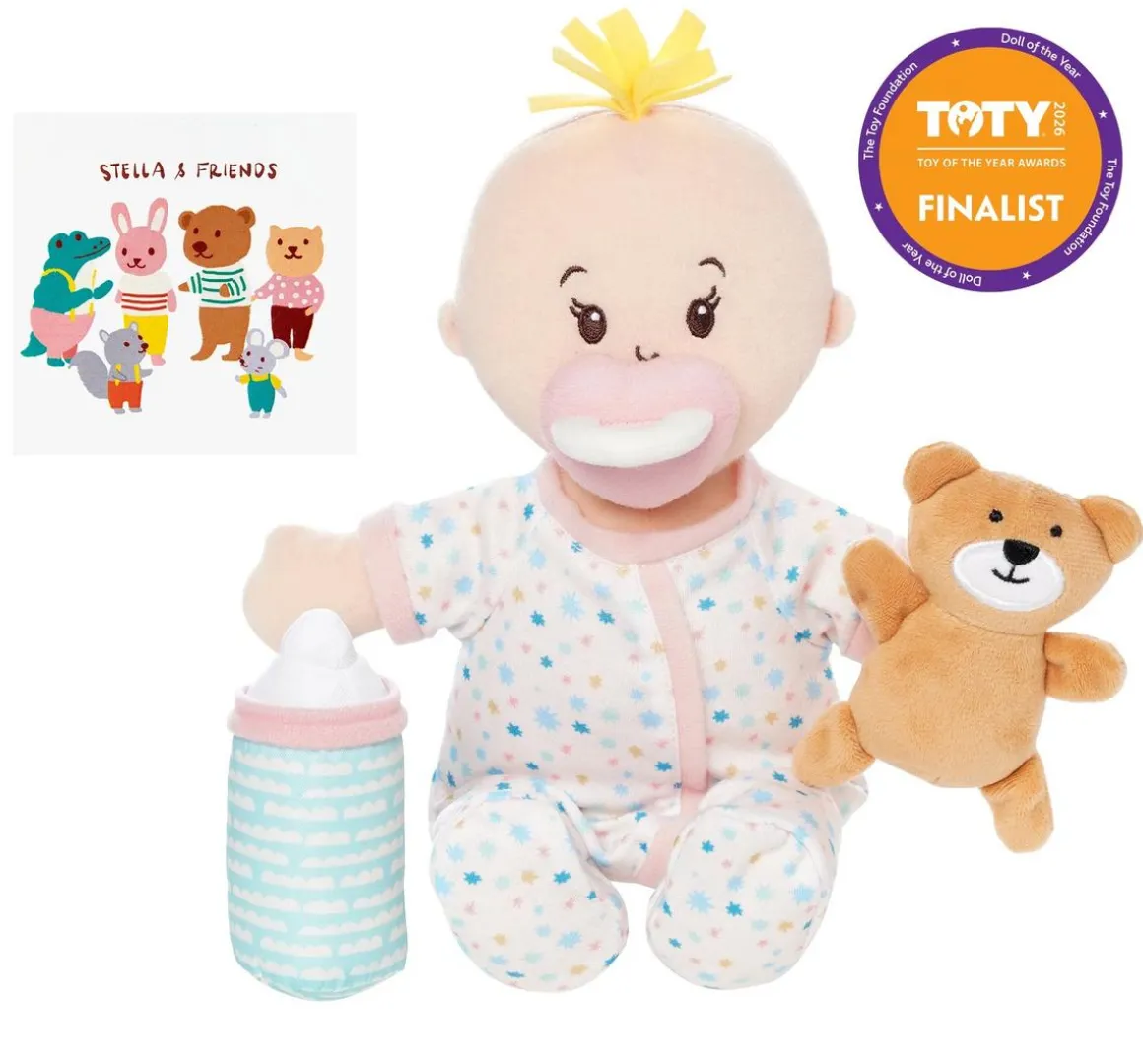 Manhattan Toy Love, Stella Sleepy Time Set Peach Doll with Blonde Tuft