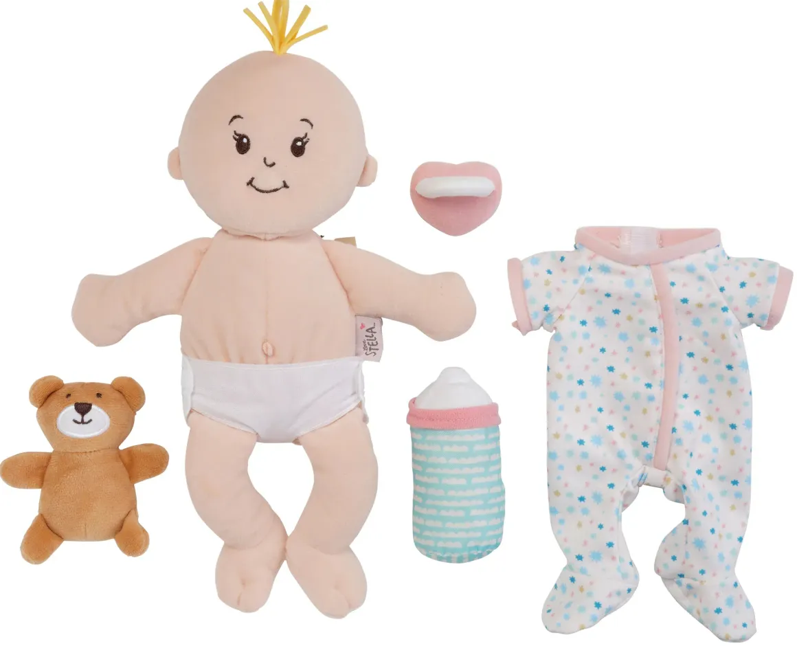 Manhattan Toy Love, Stella Sleepy Time Set Peach Doll with Blonde Tuft