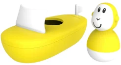 Matchstick Monkey Bathtime Boat Set - Yellow
