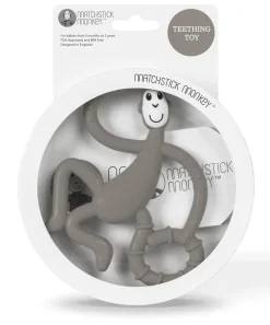 Matchstick Monkey Dancing Monkey Teether - Gray