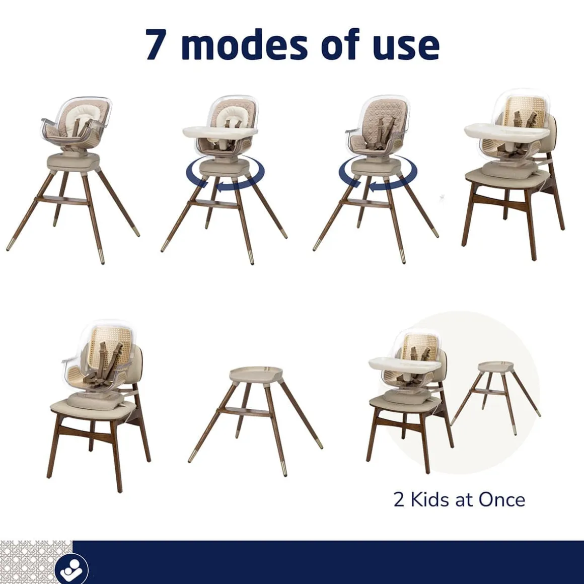 Maxi-Cosi Kiskadee 360 Rotating High Chair - Natural Heritage
