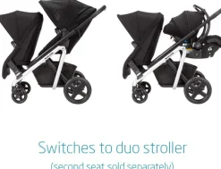 Maxi-Cosi Lila Single-to-Double Stroller - Frequency Black