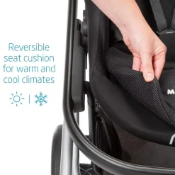 Maxi-Cosi Lila Single-to-Double Stroller - Frequency Black