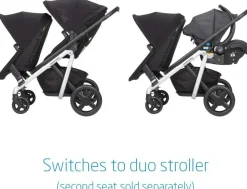 Maxi-Cosi Lila Single-to-Double Stroller - Nomad Black