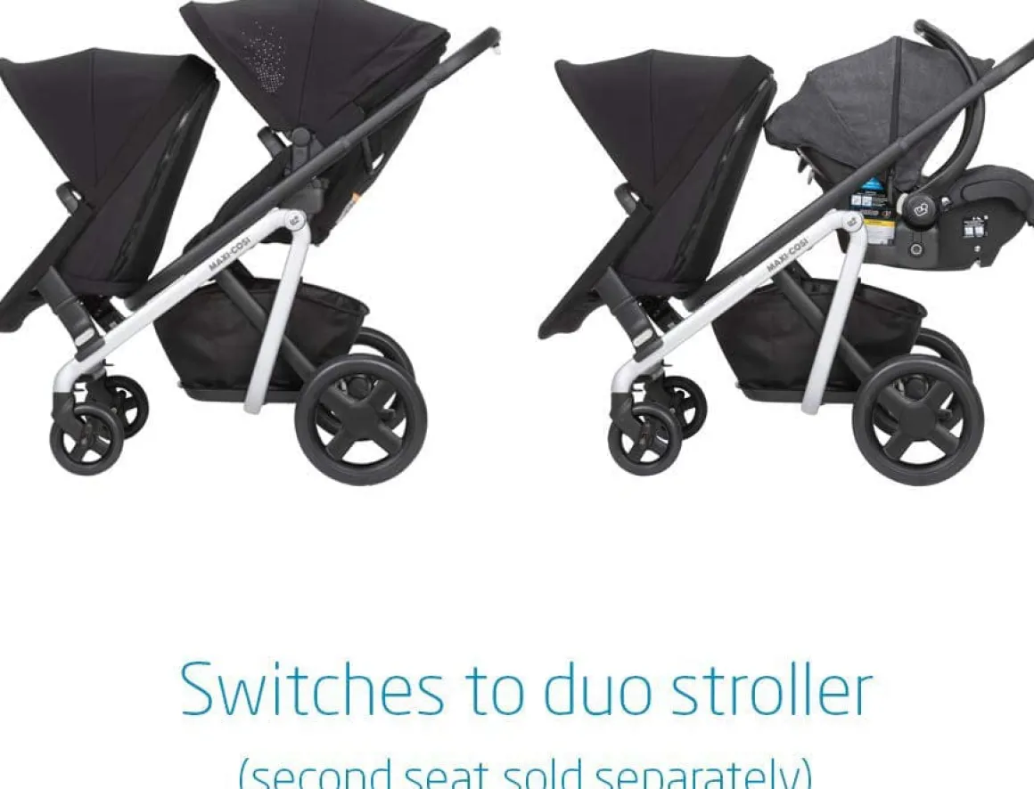 Maxi-Cosi Lila Single-to-Double Stroller - Nomad Black