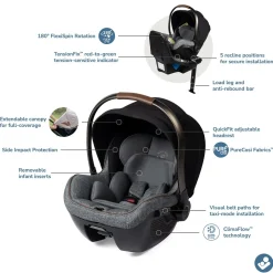 Maxi-Cosi Peri 180 Rotating Infant Car Seat - Onyx Wonder
