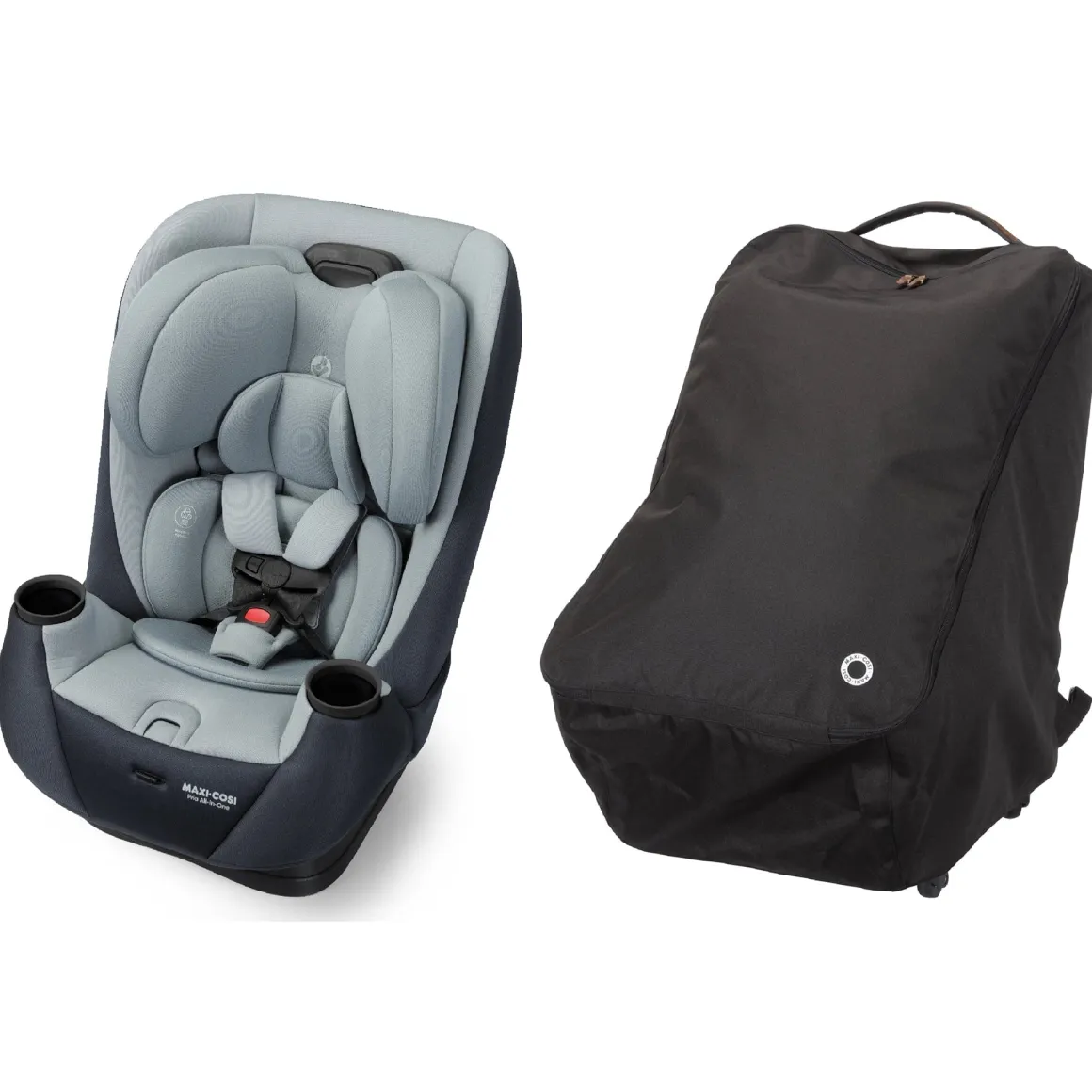 Maxi-Cosi Pria All-in-One Convertible Car Seat + Wheeled Travel Bag Bundle - Seascape