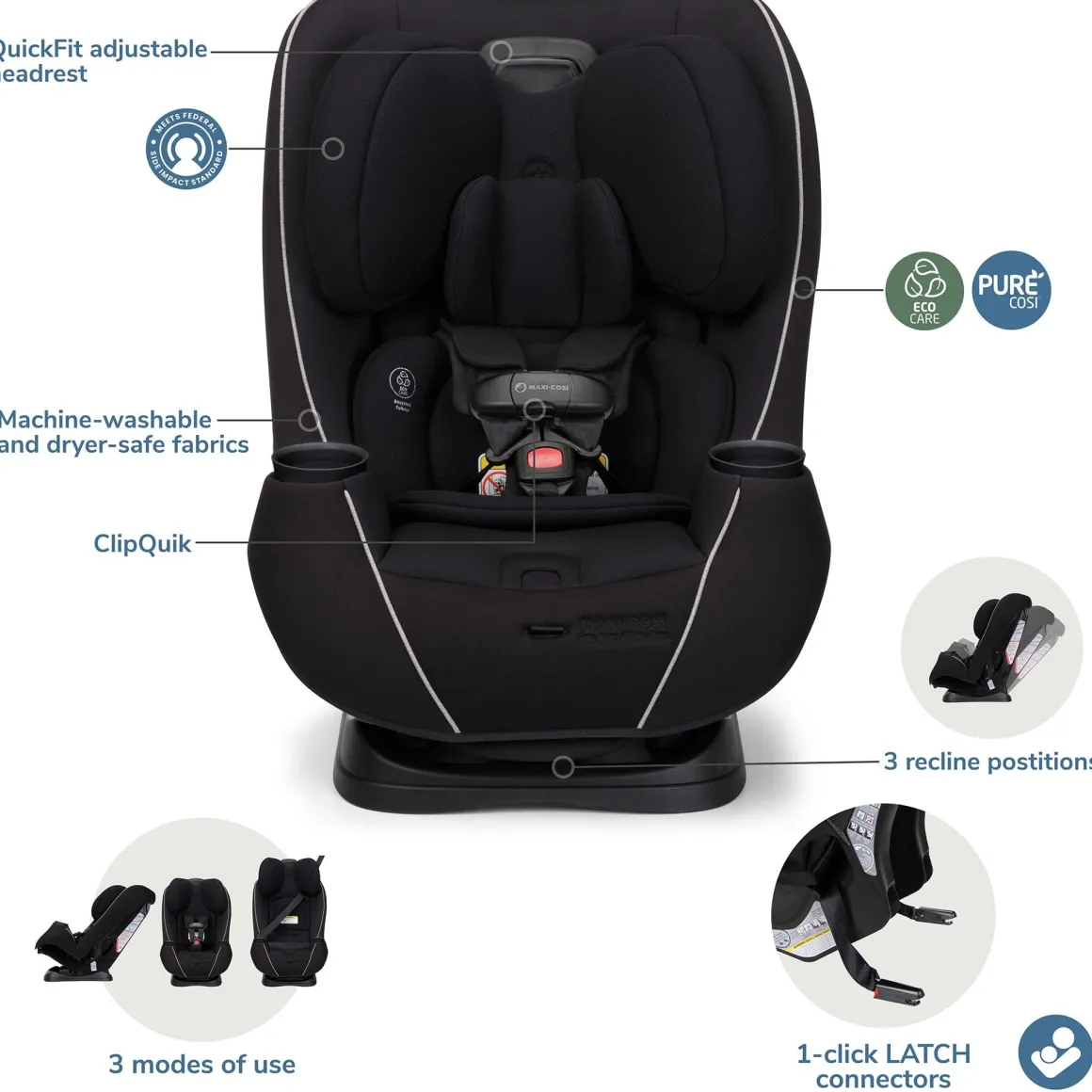 Maxi-Cosi Pria Max All-in-One Convertible Car Seat - Escargot