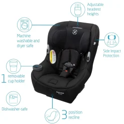 Maxi-Cosi Pria Sport 2-in-1 Convertible Car Seat - Midnight Black (PureCosi)