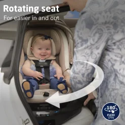 Maxi-Cosi Tana 360 + Peri 180 Rotating Infant Car Seat Travel System + Bassinet Bundle - Natural Heritage