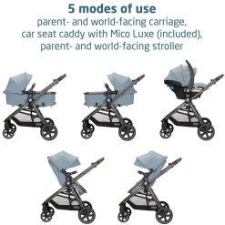 Maxi-Cosi Zelia 2 Luxe 5-in-1 Modular Travel System - New Hope Grey