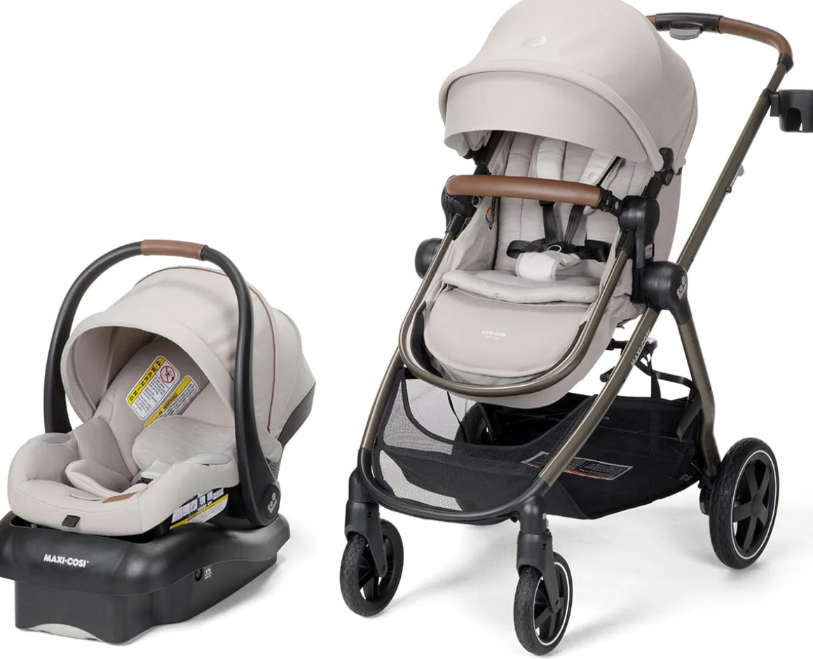 Maxi-Cosi Zelia 2 Luxe 5-in-1 Modular Travel System - New Hope Tan