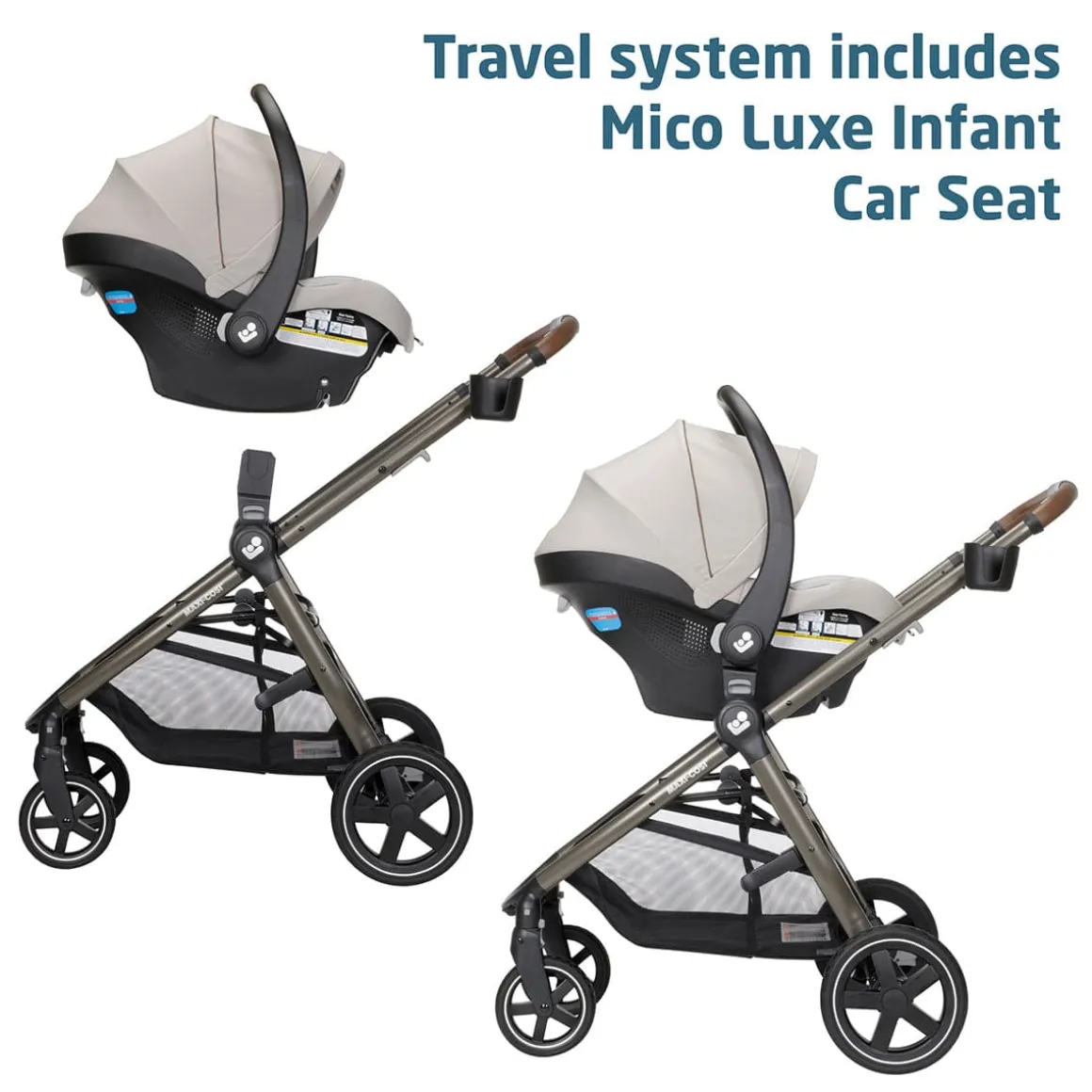 Maxi-Cosi Zelia 2 Luxe 5-in-1 Modular Travel System - New Hope Tan