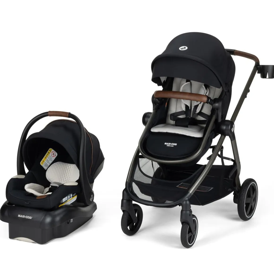 Maxi-Cosi Zelia 2 Luxe 5-in-1 Modular Travel System - Onyx Sand