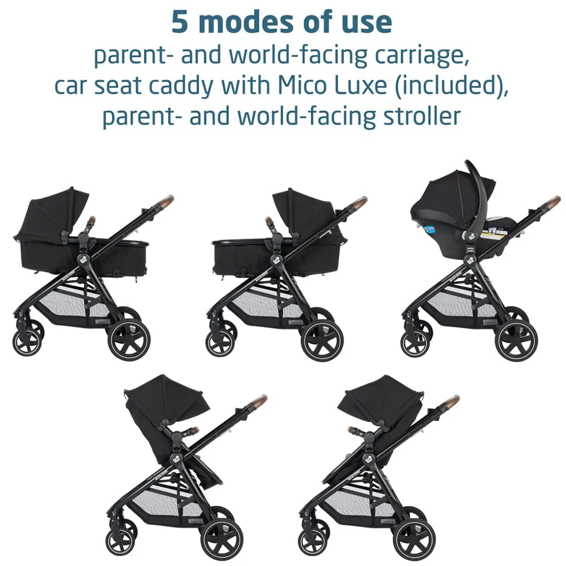Maxi-Cosi Zelia2 Luxe Travel System - New Hope Black
