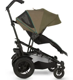 Micralite TwoFold Double Stroller + Bassinet - Evergreen
