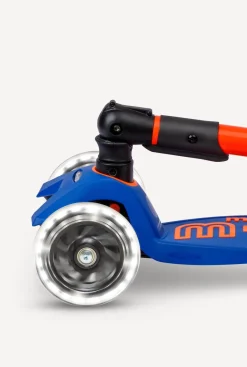 Micro Kickboard Maxi Deluxe Foldable LED Scooter - Neon Blaze Orange