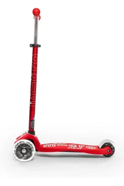 Micro Kickboard Maxi Deluxe LED Scooter (5-12 years) - Red