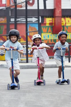Micro Kickboard Maxi Deluxe LED Scooter (5-12 years) - Red