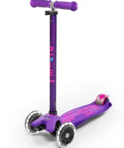 Micro Kickboard Maxi Deluxe LED Scooter - Purple
