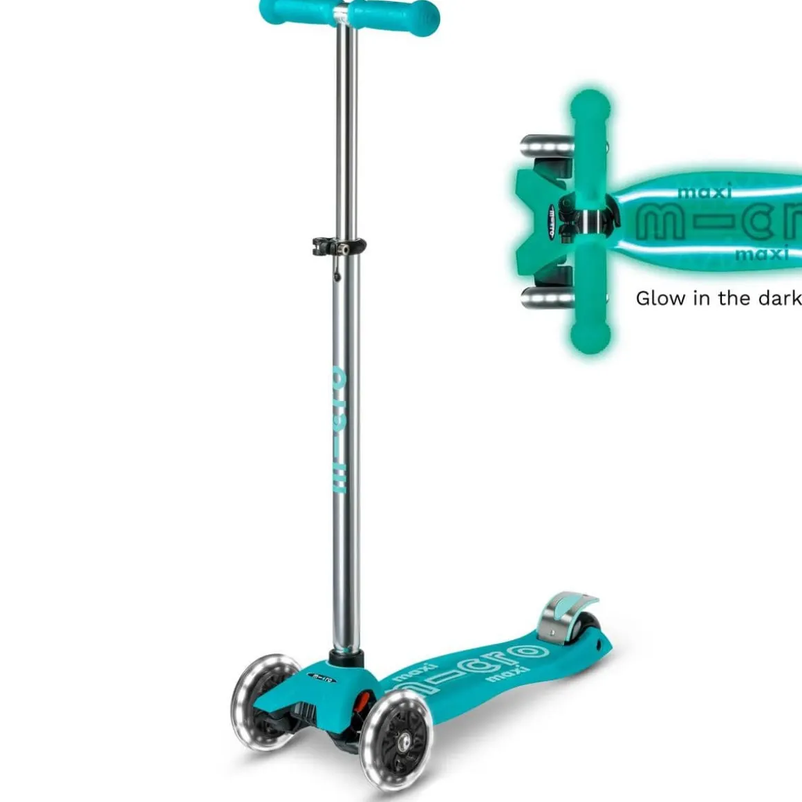 Micro Kickboard Micro Maxi Glow Plus LED Scooter - Jelly Green