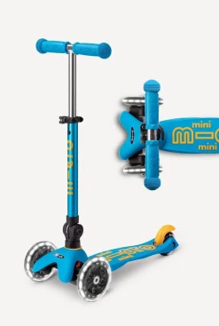 Micro Kickboard Micro Mini Deluxe Foldable LED Scooter - Ocean Blue