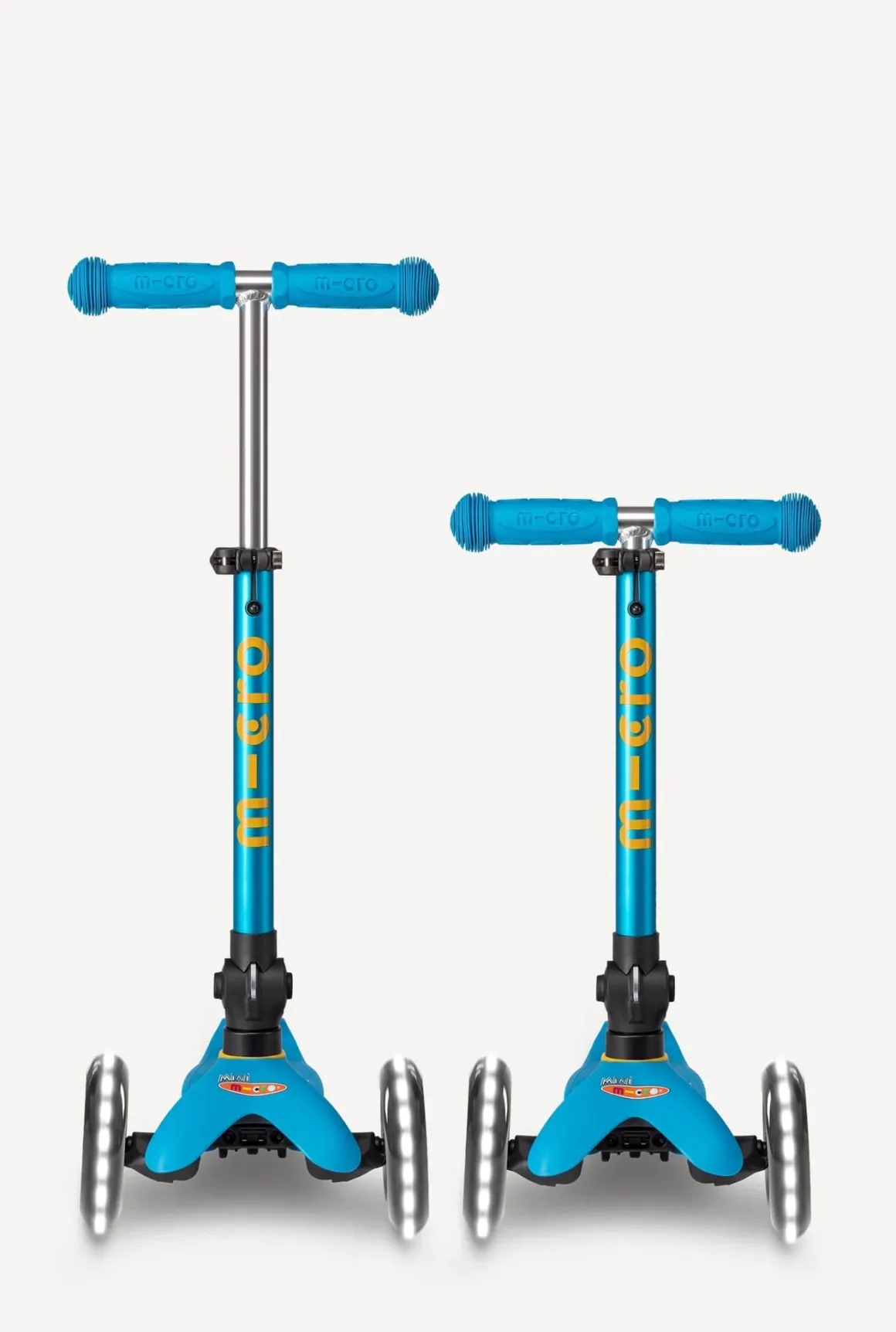 Micro Kickboard Micro Mini Deluxe Foldable LED Scooter - Ocean Blue