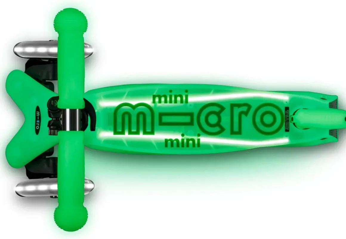 Micro Kickboard Micro Mini Glow Plus LED Scooter (2-5 years) - Icy Lime
