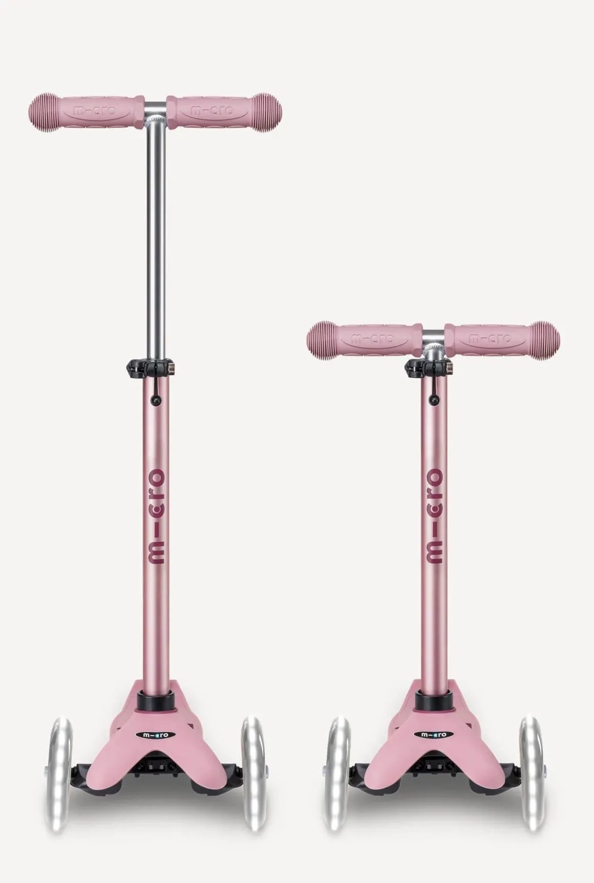 Micro Kickboard Mini Deluxe Rock & Go LED Scooter - Dusty Rose