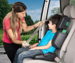 Mifold HiFold Fit-and-Fold Highback Booster Car Seat - Slate Grey