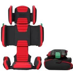 Mifold HiFold Fit-and-Fold Highback Booster Seat - Racing Red