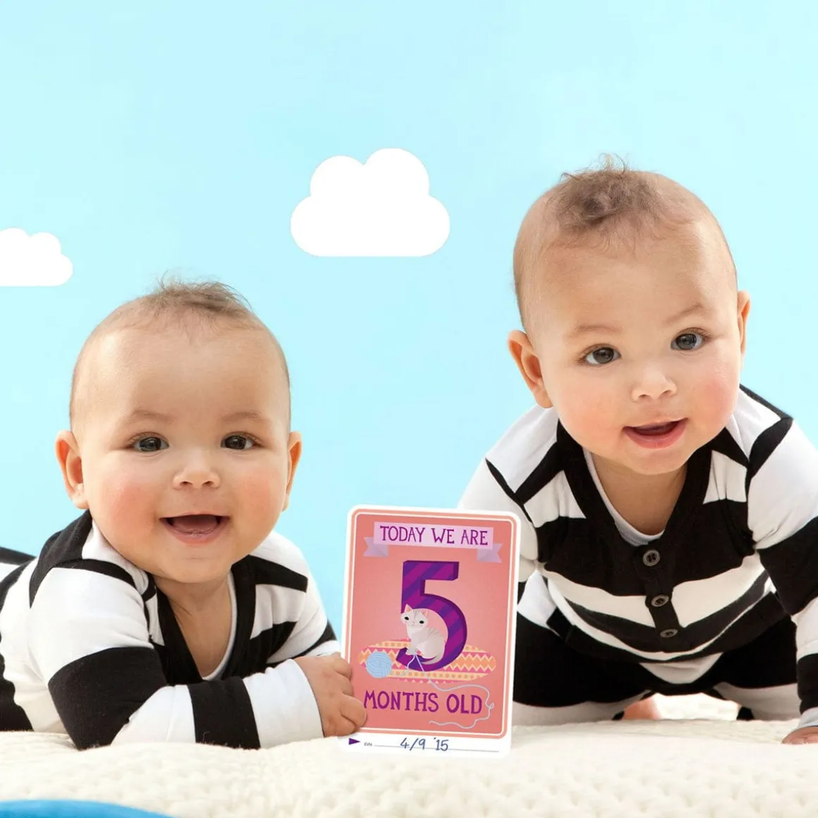 Milestone The Original Baby Cards - Twins