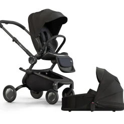 Mima Creo Stroller + Bassinet Bundle - Black / Black