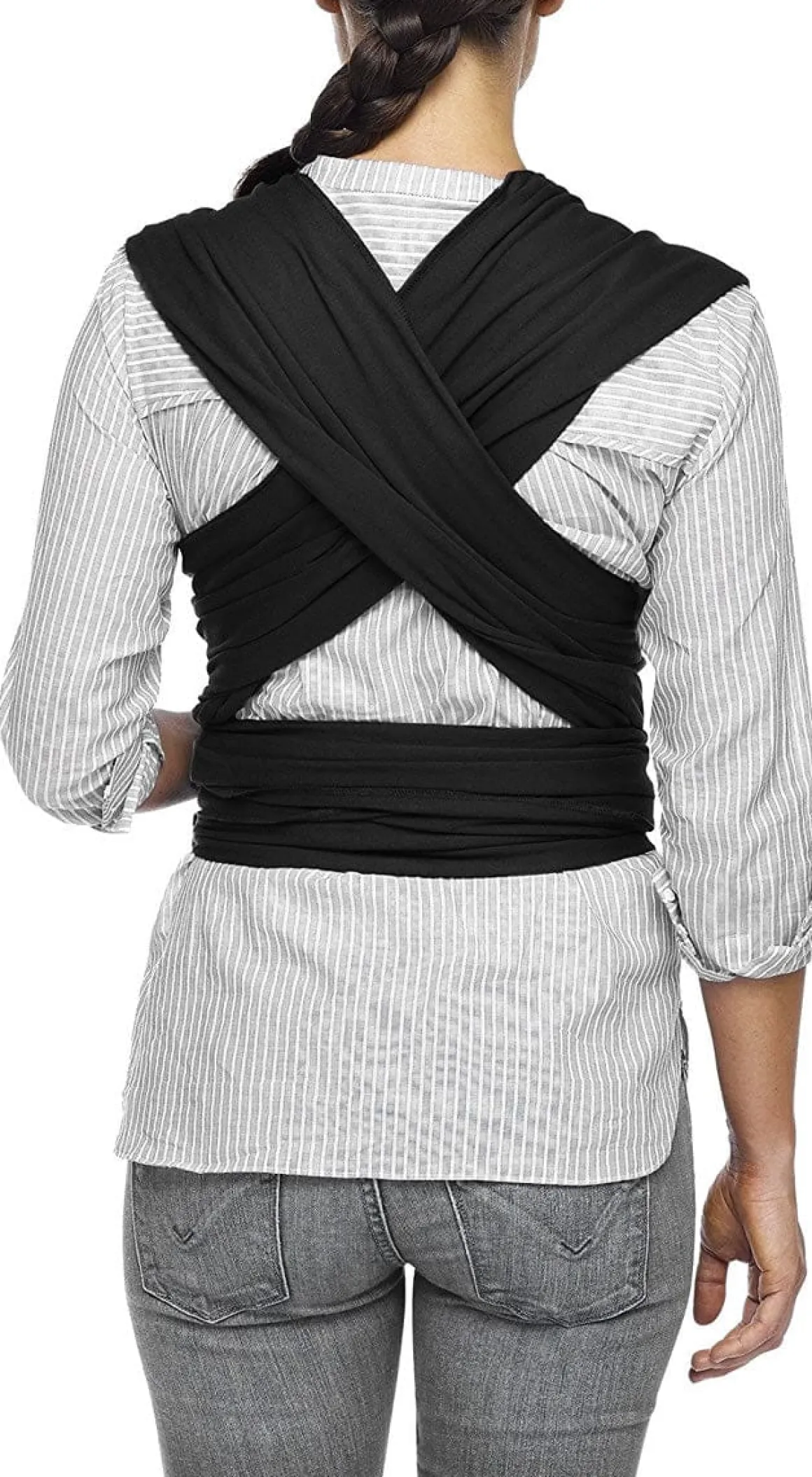 Moby Classic Cotton Wrap Baby Carrier - Black