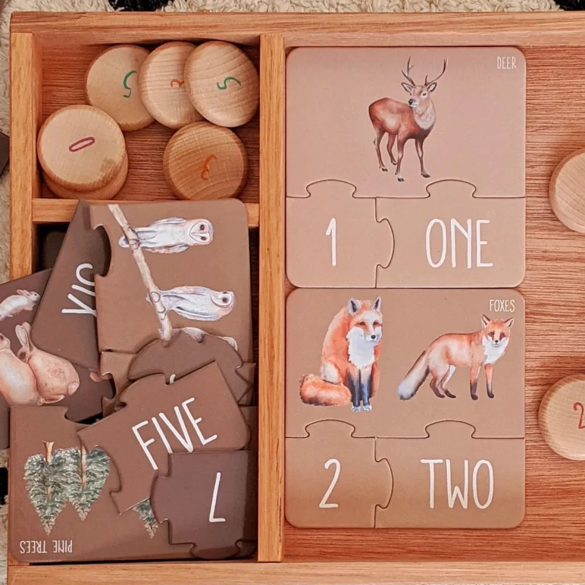 Modern Monty Counting Puzzle - Woodland