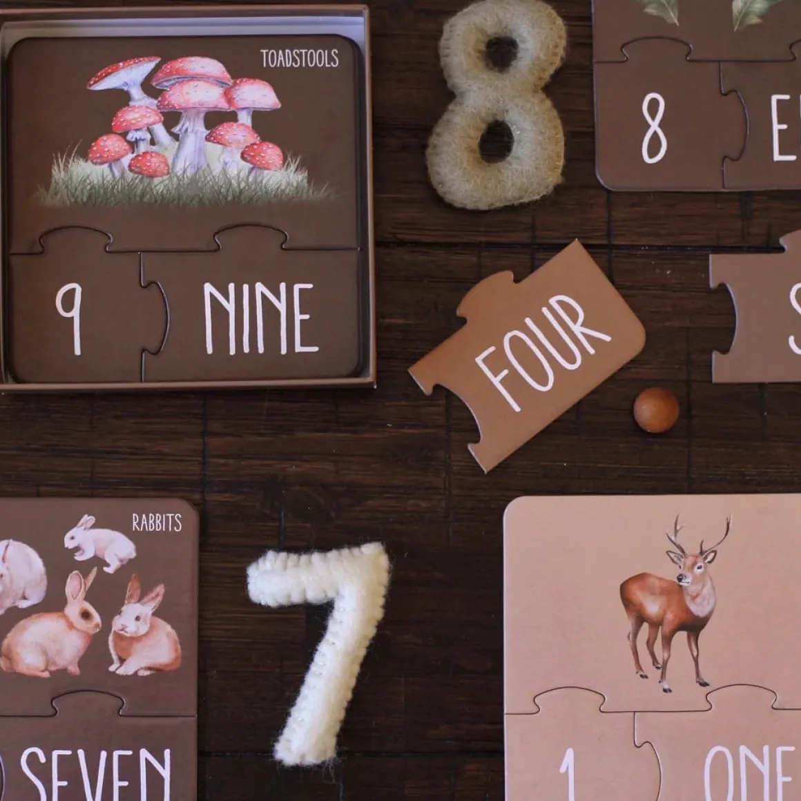 Modern Monty Counting Puzzle - Woodland