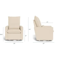 Monte Design Cortina Manual Glider Recliner - Swivel + Glide Base