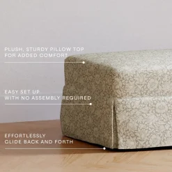 Morris & Co. x Namesake Crawford Gliding Ottoman - Mallow in Ash