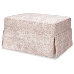 Morris & Co. x Namesake Crawford Gliding Ottoman - Pure Brer Rabbit in Rose