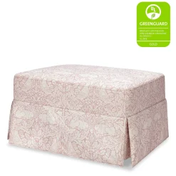 Morris & Co. x Namesake Crawford Gliding Ottoman - Pure Brer Rabbit in Rose