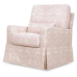 Morris & Co. x Namesake Crawford Pillowback Comfort Swivel Glider - Pure Brer Rabbit in Rose